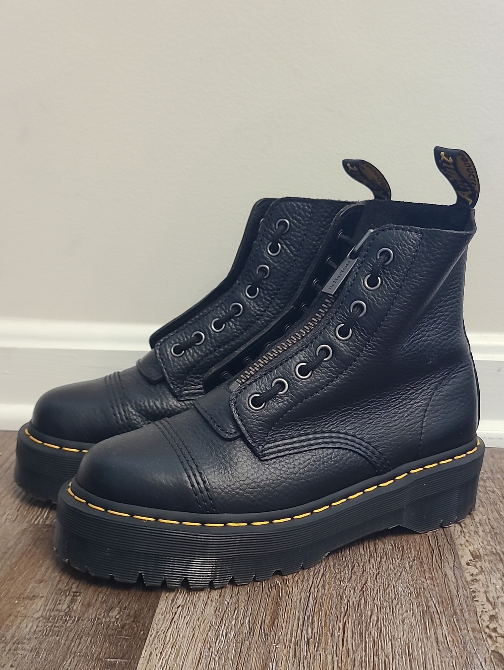 Dr. Martens Sinclair Milled Nappa Platform Boots Black